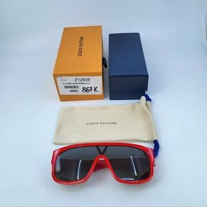 1.1 million mask red wide Louis Vuitton sunglasses